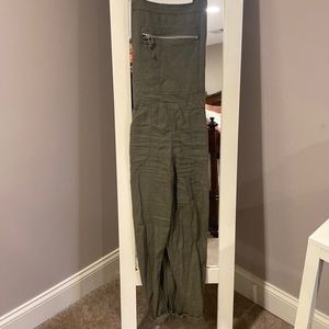 Green overalls jumpsuit